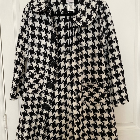 Iris and Ivy Girls Dress and Coat Set in Black and White Size 14 - Picture 3 of 5